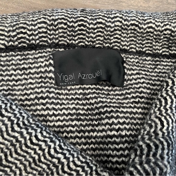 Yigal Azrouel Cardigan M Open Front Draped Wool Chunky Knit Aztec Southwestern. - Picture 9 of 11